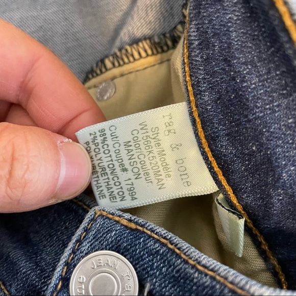Rag & Bone High Rise Skinny Pintuck Diagonal Hem Jean Womens 29 - Picture 10 of 13